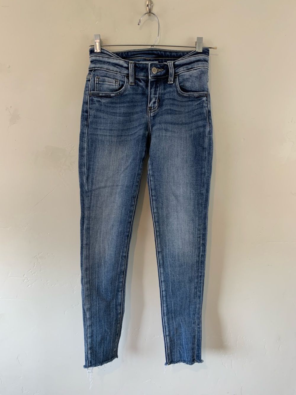 Rancan Estilo Skinny Low-Rise Ankle Skinny Blue Stretch Jeans